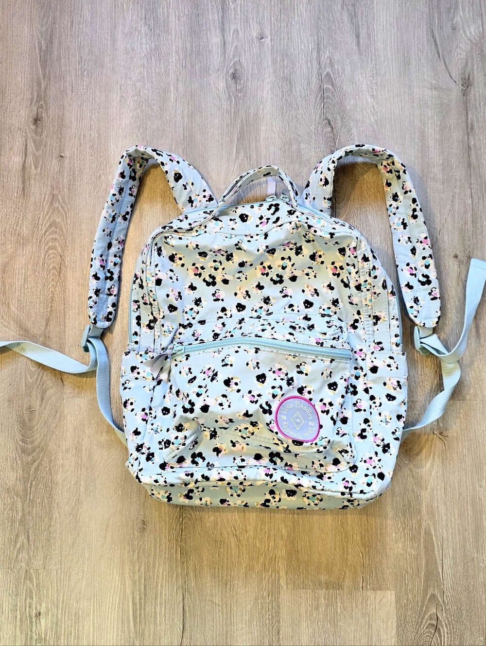 Vera Bradley 1982 Spotty Camo Floral Blooms Backpack Light Blue